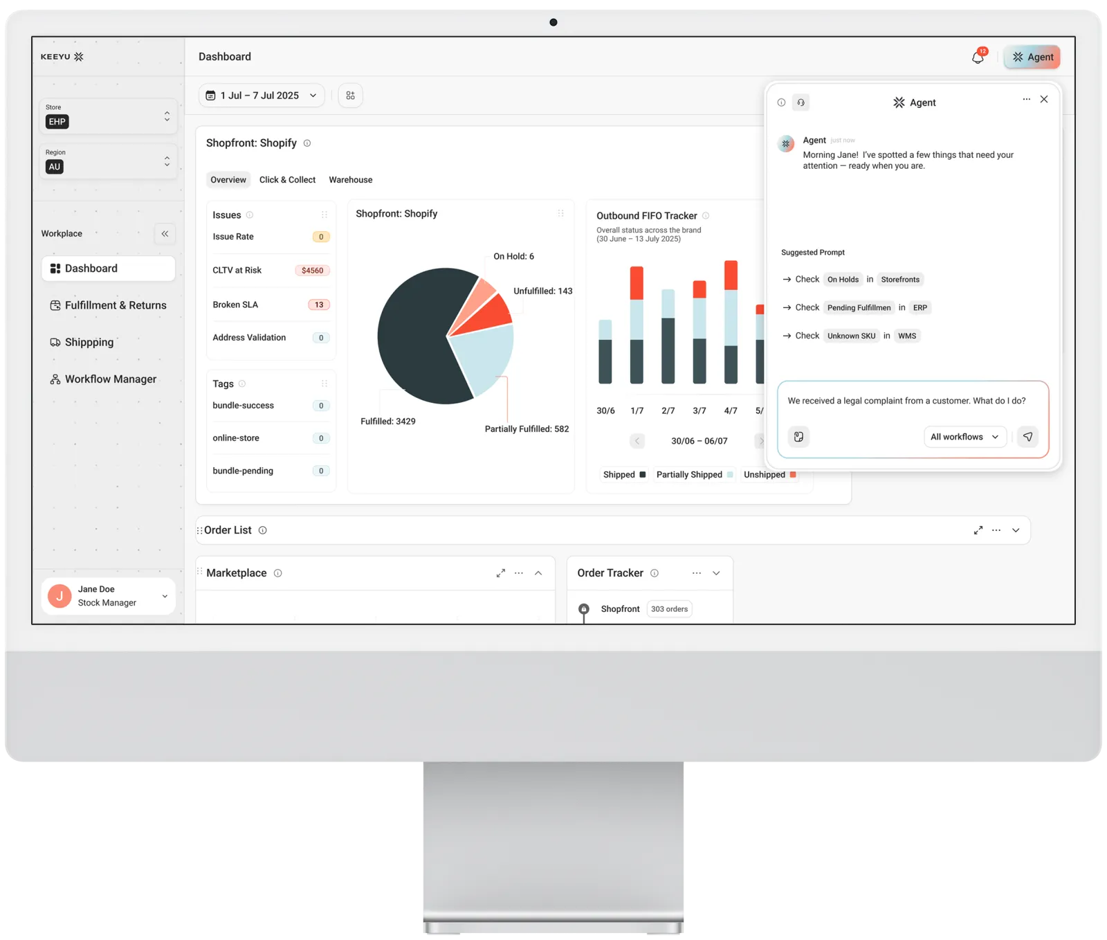 Product design — Keeyu — Dashboard